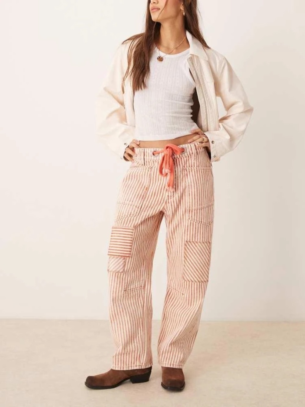 Free People Moxie striped railroad Pants 28 - Picture 5 of 10